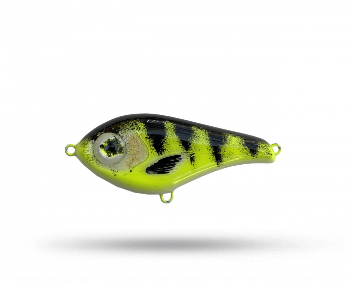 Chubby Chaser Custom - Chartreuse Shiner by Are We Baits i gruppen Fiskedrag / Jerkbaits hos Örebro Fiske & Outdoor AB (CCC Lemon Tiger)